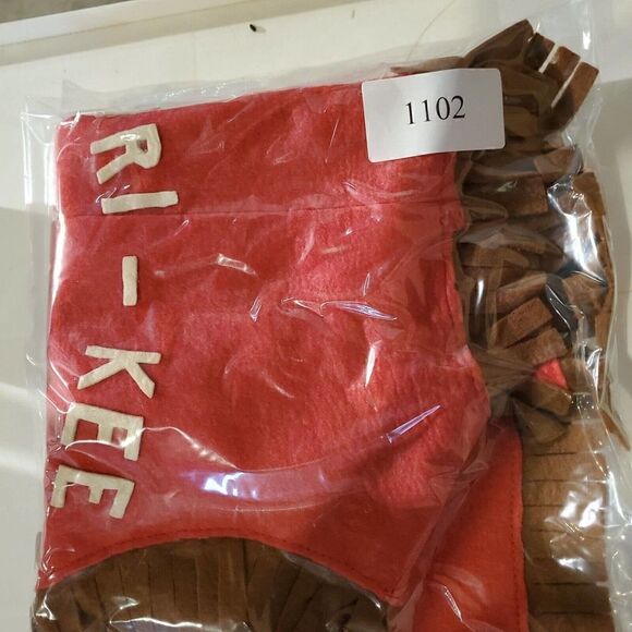 Vtg YMCA Y Indian Guides Vest Youth Medium Red Pow Wow Felt Fabric Prairi Kee KC - Picture 11 of 11